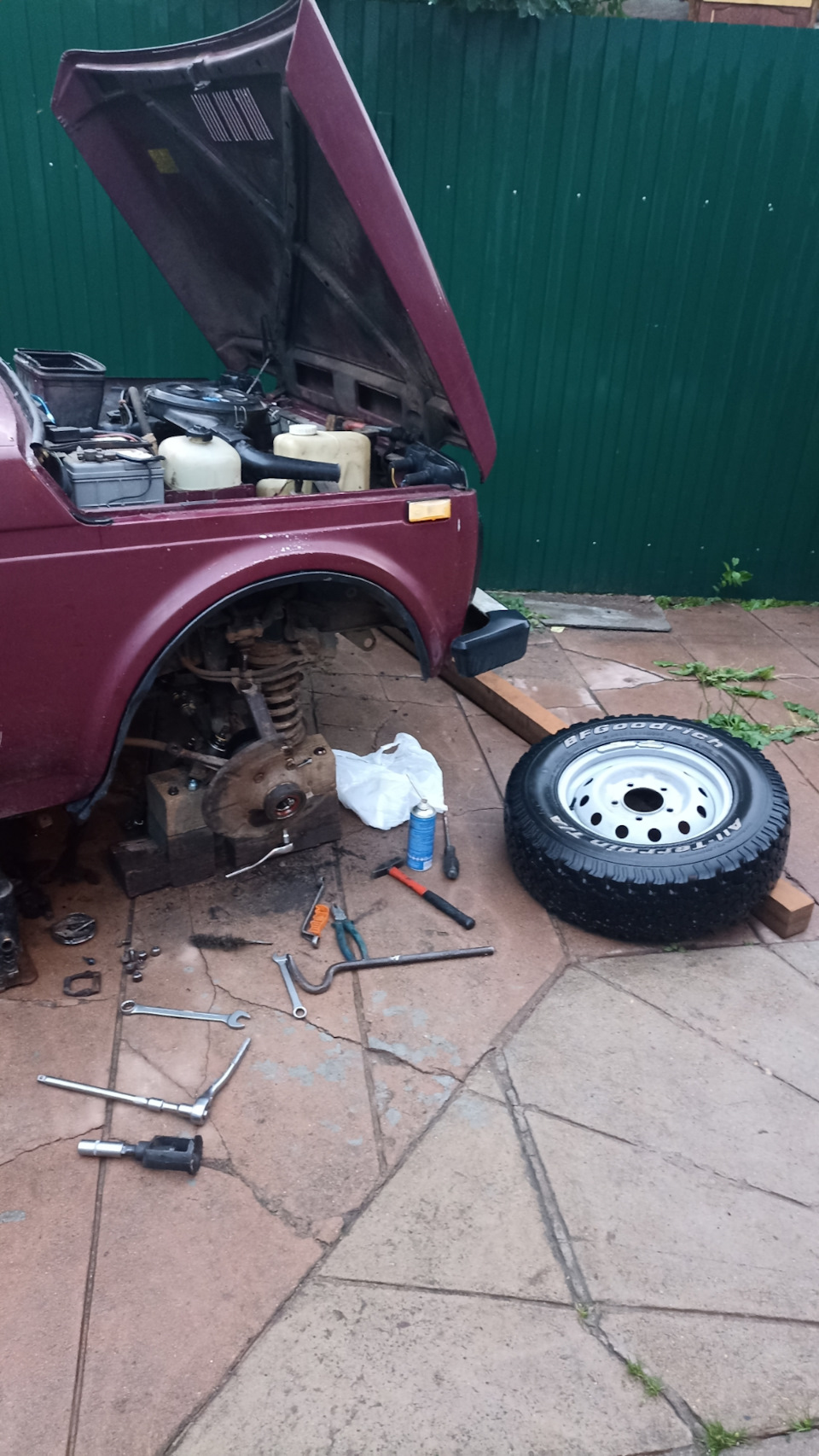 Замена правых рулевых наконечников (тяг) на ниве: опыт съема тяги с ...