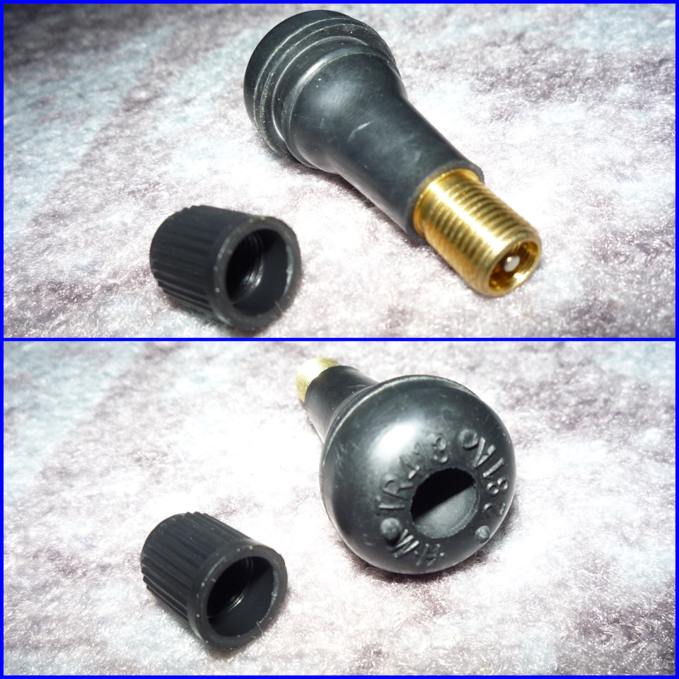 Комплектный вентиль. Безымянный, но вполне добротного качества, не воняет как самая дешёвая «китайщина» в любом магазине запчастей и на шиномонтажах — Audi A4 (B5)