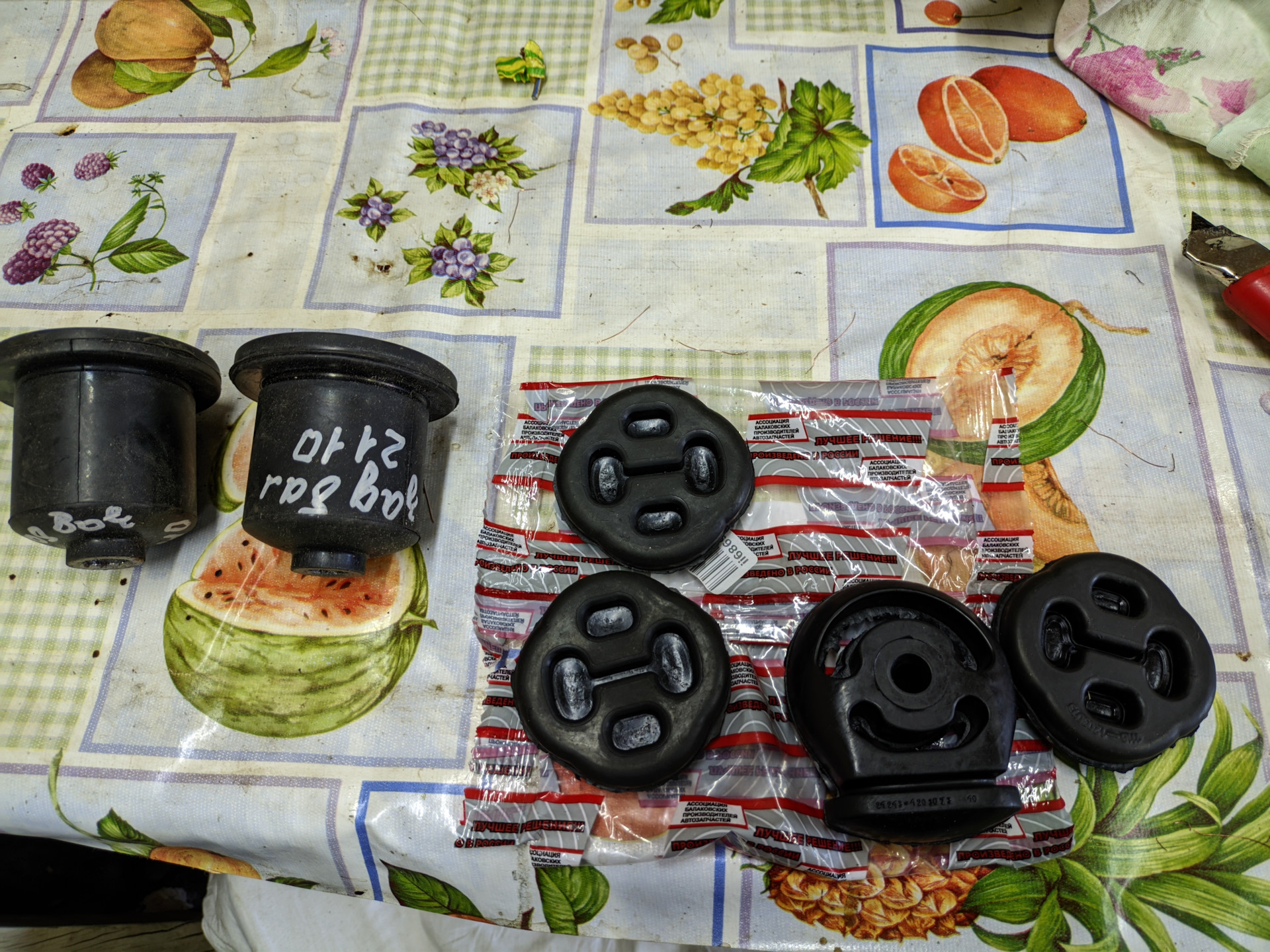 Резинки глушителя, сайлентблоки балки — Lada Калина седан, 1,6 л, 2006 ...