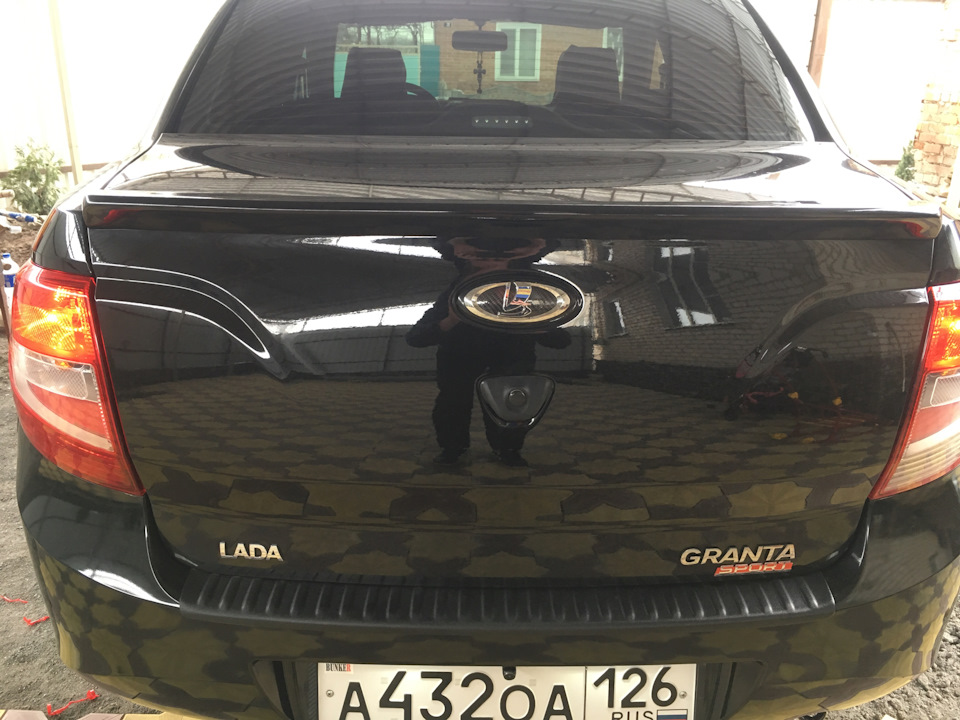 Спойлер Гранта Спорт — Lada Гранта (1G), 1,6 л, 2014 года | тюнинг | DRIVE2