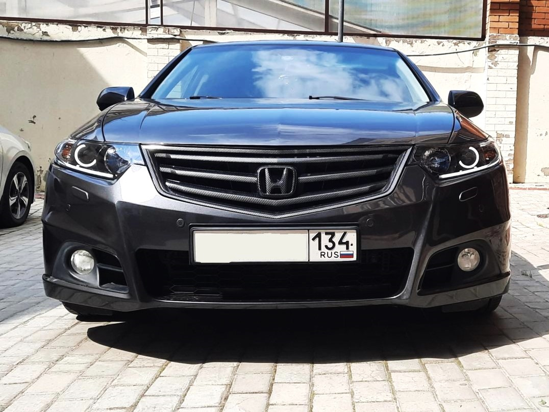 Ангельские глазки и ДХО-вставки в фары Honda Accord 8 дорестайлинг ...