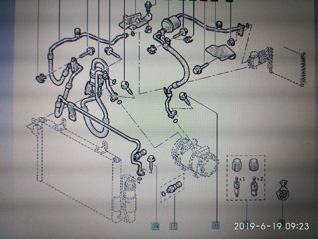 Схема трубок кондиционера рено логан