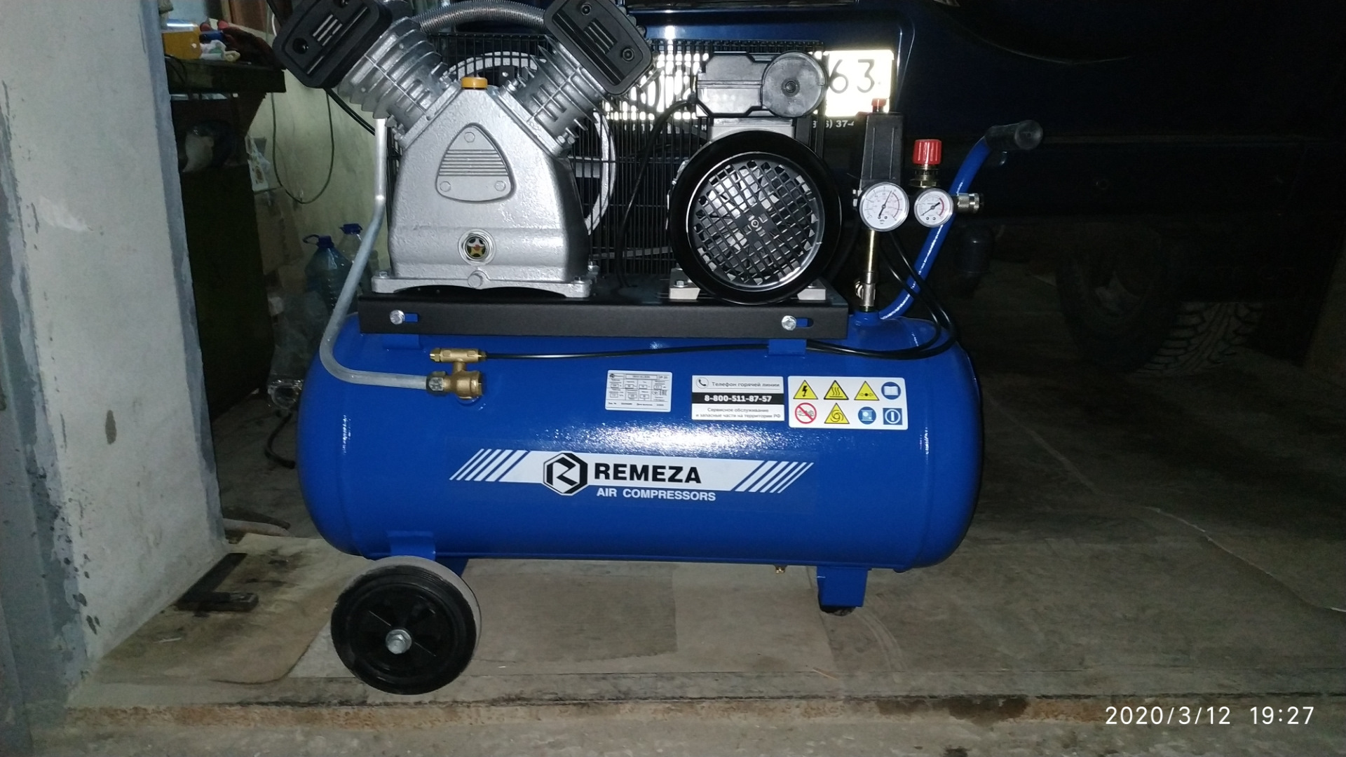 Компрессор Remeza СБ 4/С- 50 LB 30 A в гараж — УАЗ Patriot, 2,7 л, 2013 ...