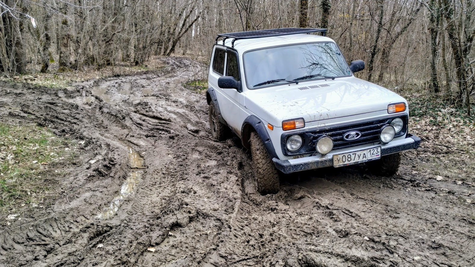 Сосновый бор ранней весной (лайт поездка на шашлыки) — Lada 4x4 3D, 1,7 л,  2018 года | покатушки | DRIVE2