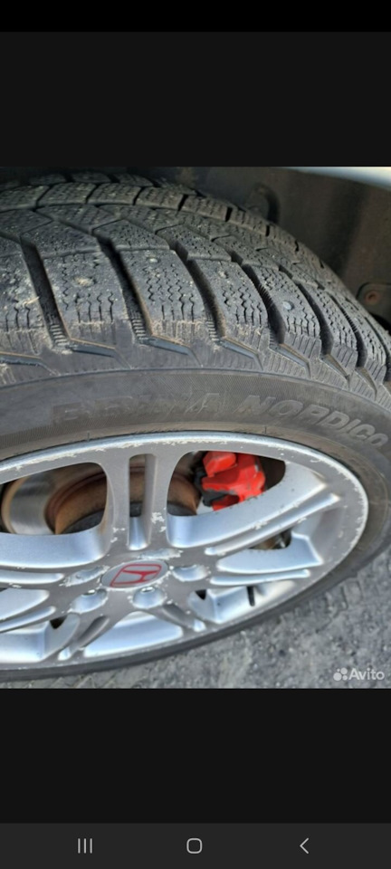 Шины зимние шипованные Viatti 225/45 R17, литые диски 17 5x114,3. Б/у ...