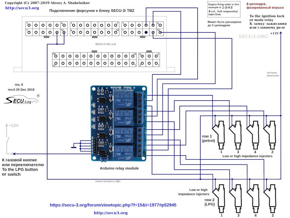 Как правильно подключить форсунку Подключение форсунок к SECU-3i TBZ - DRIVE2