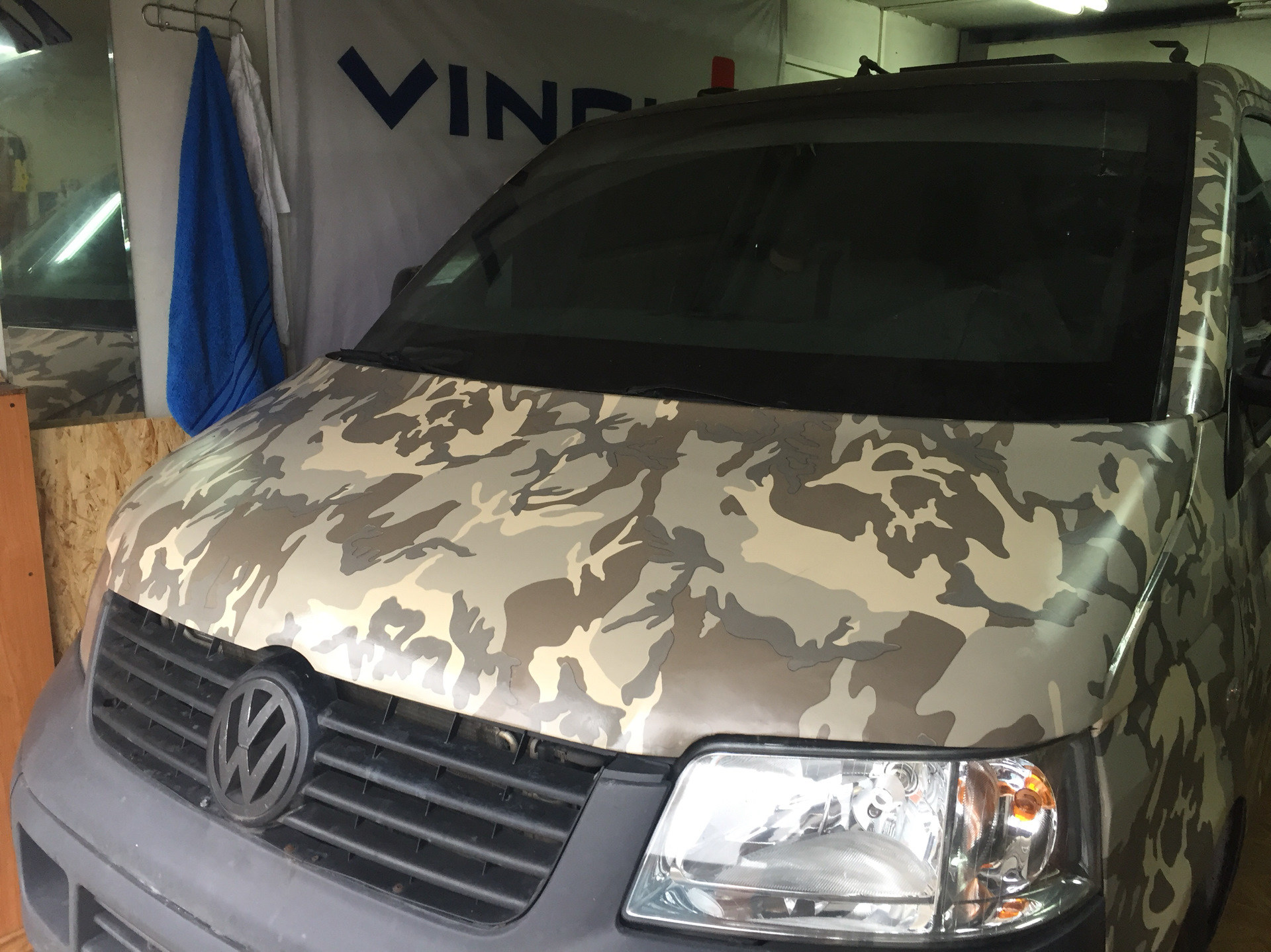 Винил VW t5 камуфляж