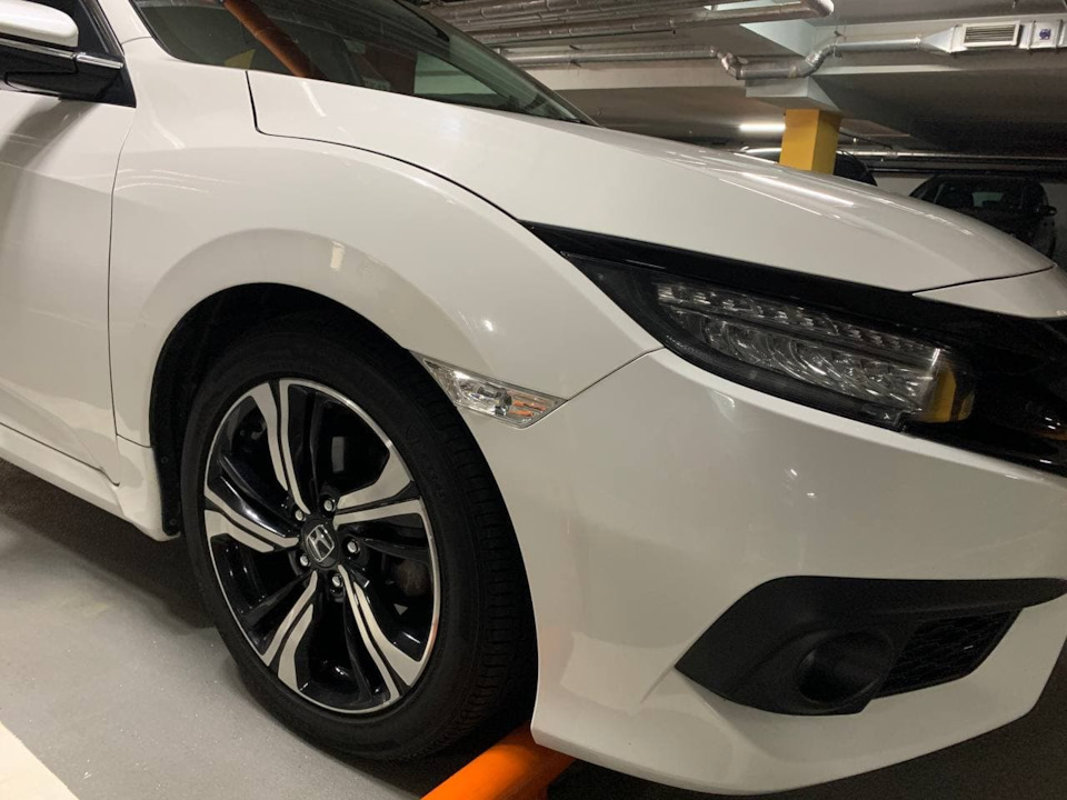Белые маркеры вместо желтков — Honda Civic 4D (10G), 1,5 л, 2016 года ...