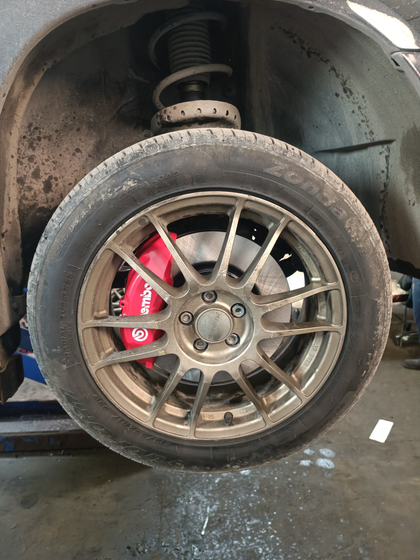 11. Ставим суппорта и большие диски — Subaru Forester (SG), 2 л, 2002 ...