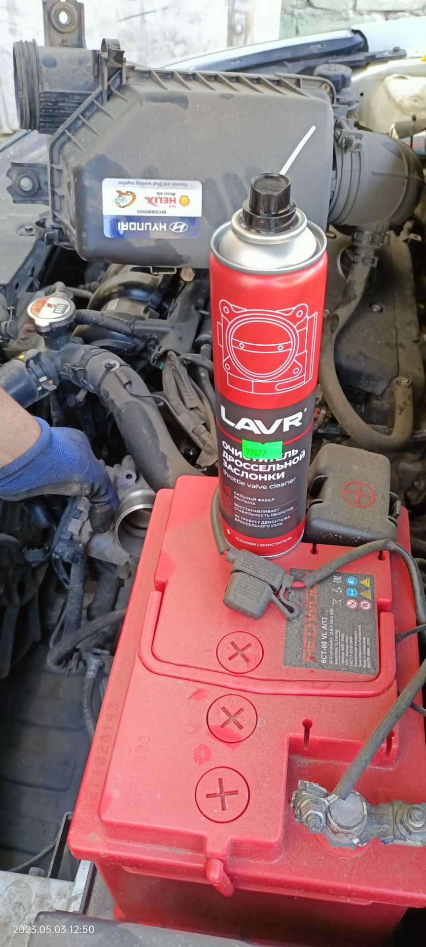 Чистка дроссельной заслонки — Hyundai Solaris, 1,6 л, 2015 года | визит ...