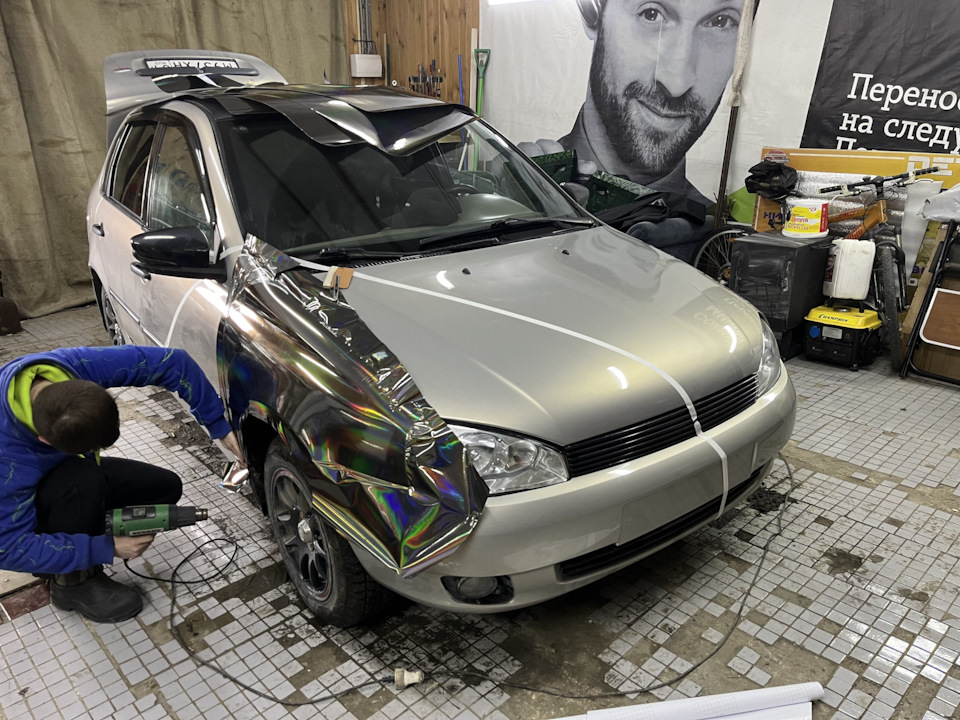 Редкая пленка на машину — Lada Калина седан, 1,6 л, 2006 года ...