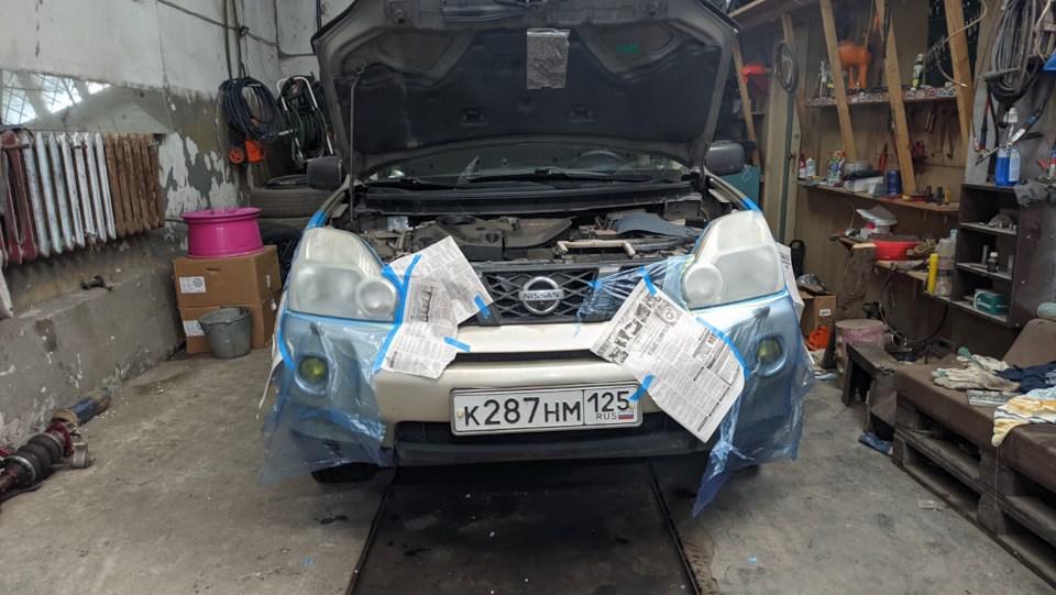 Покрытие фар лаком — Nissan X-Trail II (t31), 2,5 л, 2008 года ...