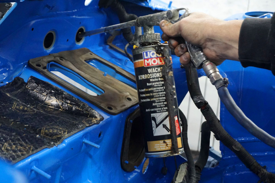 Обработка скрытых полостей антикором воск/смола Liqui Moly "Wachs ...