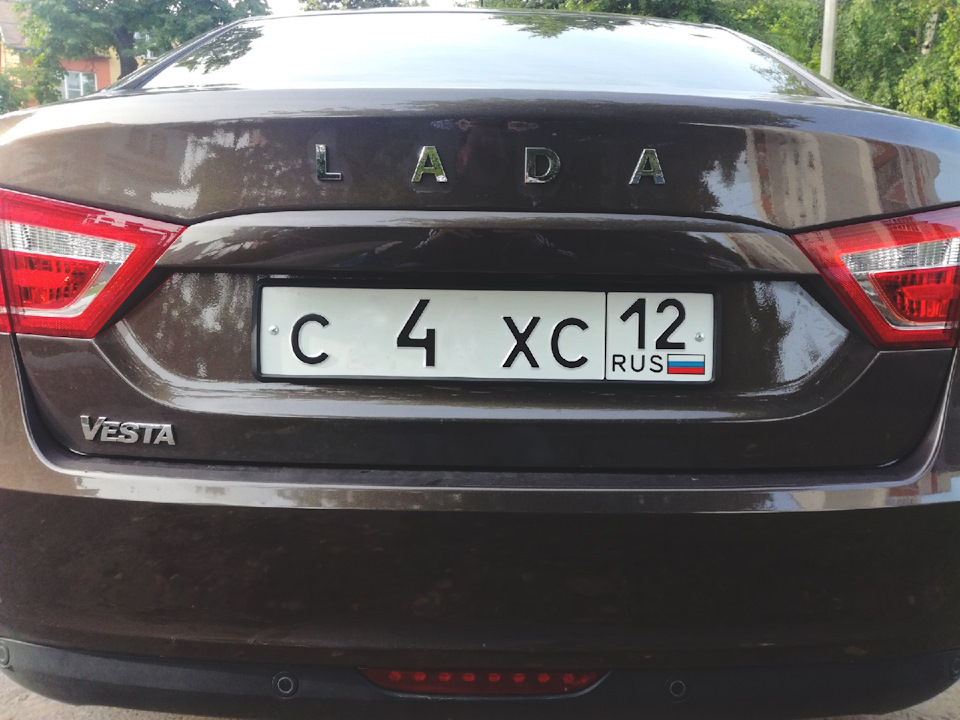 🔺 Рамки номерных знаков, силиконовые — Lada Vesta (1G), 1,6 л, 2019 ...