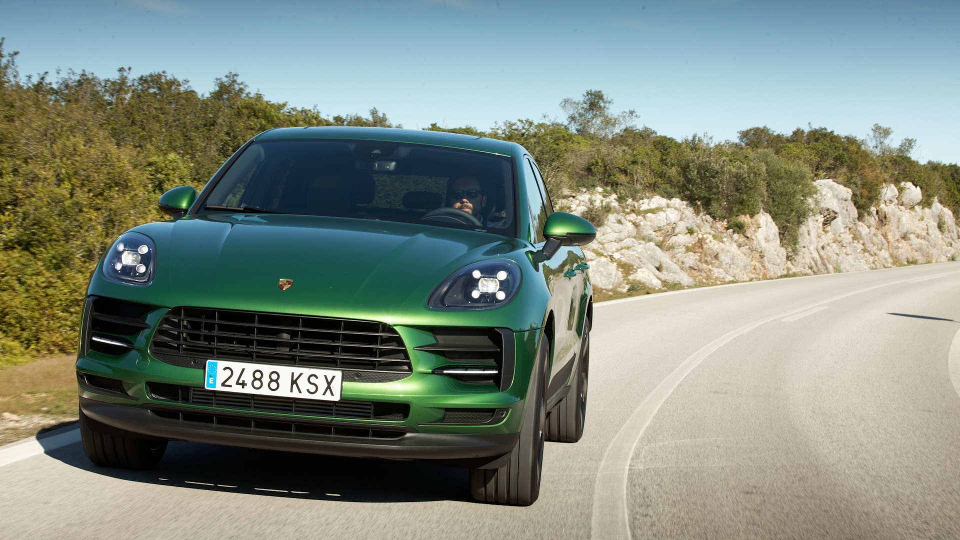 Green Khaki Porsche Macan