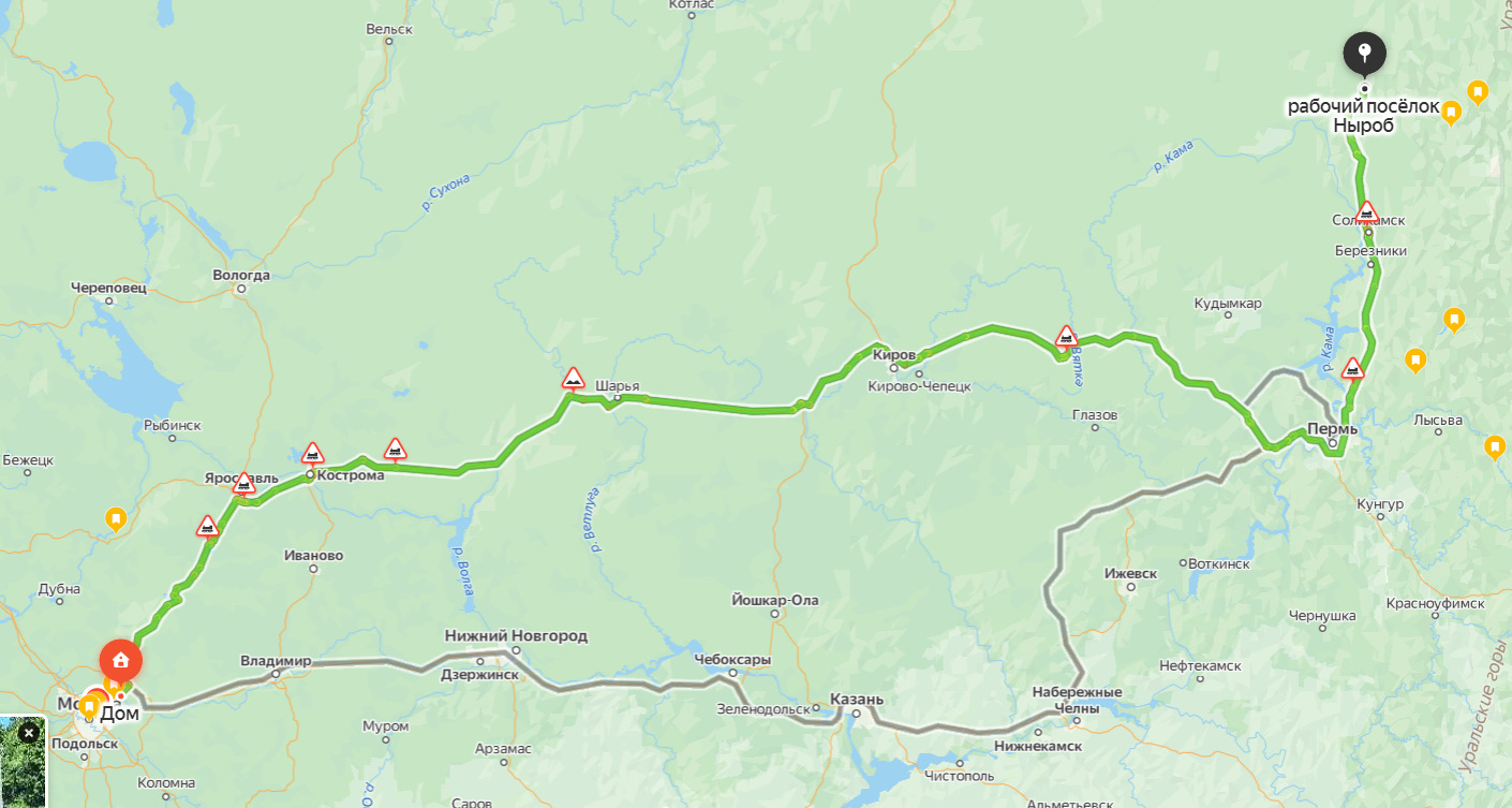 Дорога из Москвы через Ярославль, Кострому, и Киров и дальше на Пермь. —  Сообщество «Дороги России» на DRIVE2