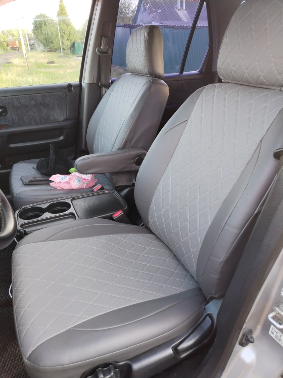 Установка чехлов автолидер — Honda CR-V (RD4/RD5/RD6/RD7), 2,4 л, 2002 ...