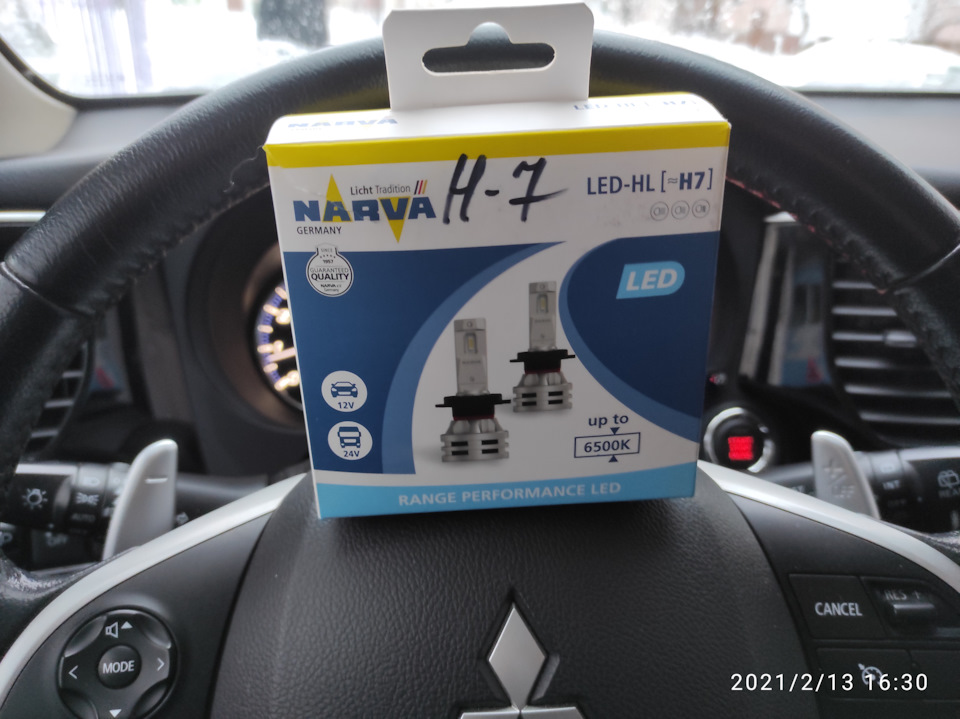 Led в ближний свет Narva — Mitsubishi Outlander (3G), 2 л, 2014 года ...