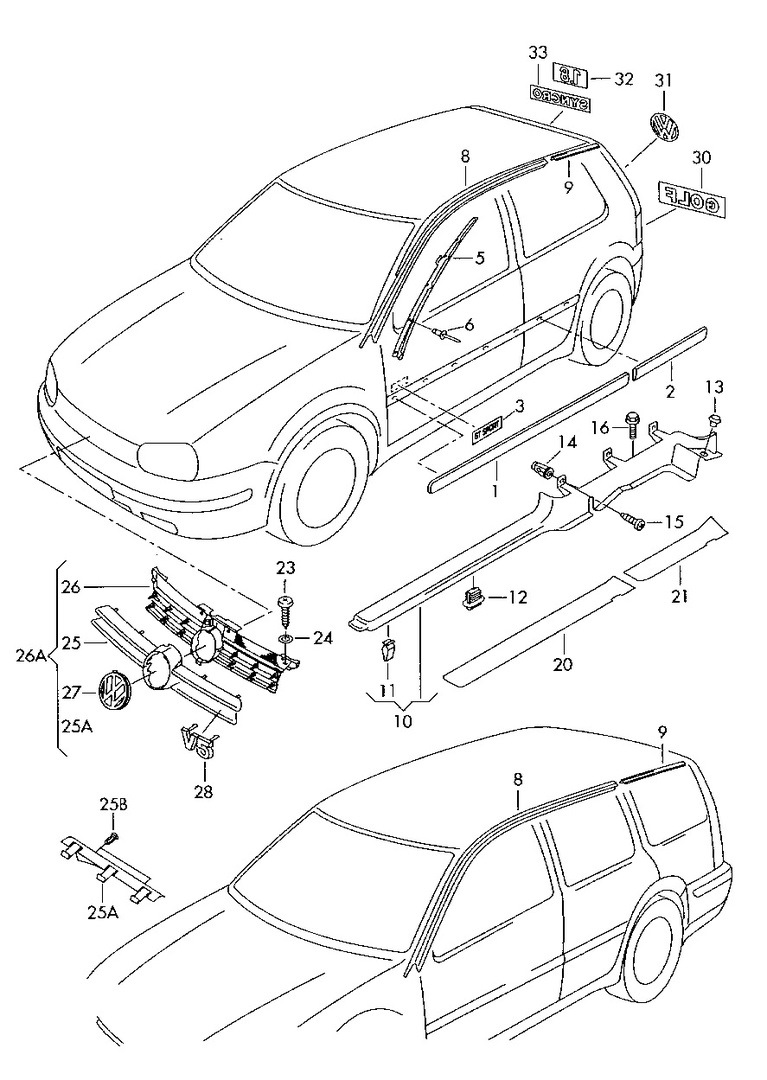 Замена уплотнителей дверей Golf IV. — Volkswagen Golf Variant (Mk4), 1 ...