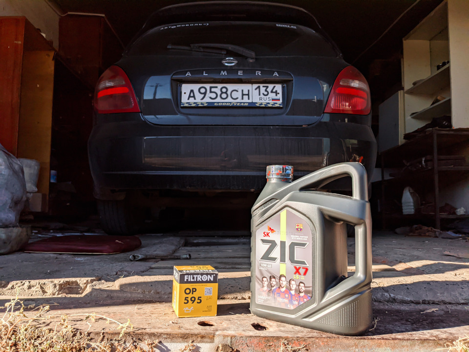 #161 Масло — Nissan Almera II (N16), 1,5 л, 2005 года | плановое ТО ...