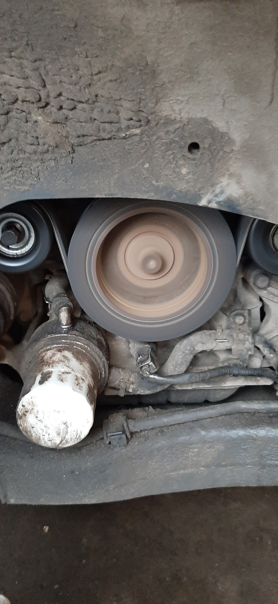 Замена натяжетеля и ремня. — Nissan Teana (J32), 2,5 л, 2011 года ...