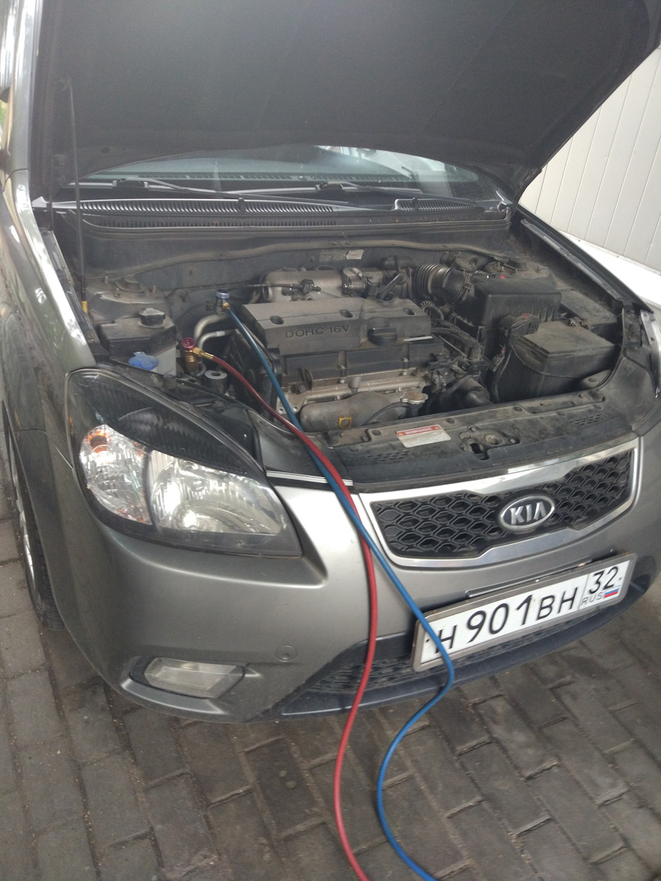 Заправка кондиционера — KIA Rio (2G), 1,4 л, 2010 года | визит на сервис |  DRIVE2