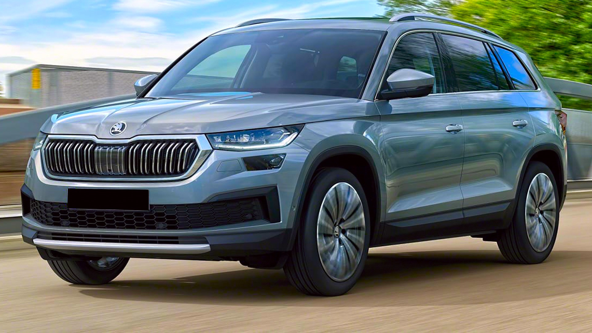 Skoda Kodiaq в салоне с бантом