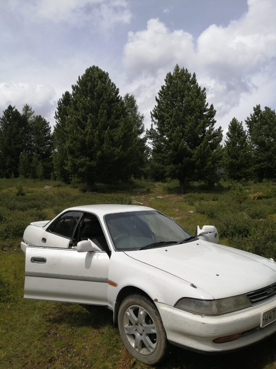 Акташ-Улаган st182 Toyota Corona Exiv, дорога по тайге. — Toyota Corona  EXiV (1G), 2 л, 1991 года | покатушки | DRIVE2