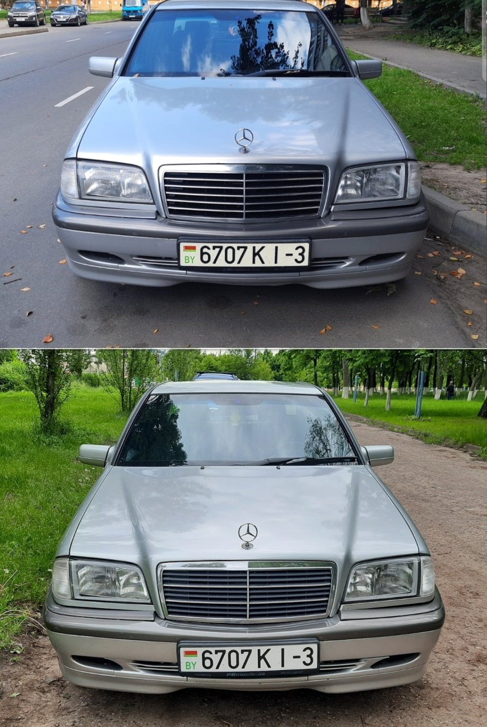 Решётка радиатора от w210 на w202 — Mercedes-Benz C-Class (W202), 2,2 л ...
