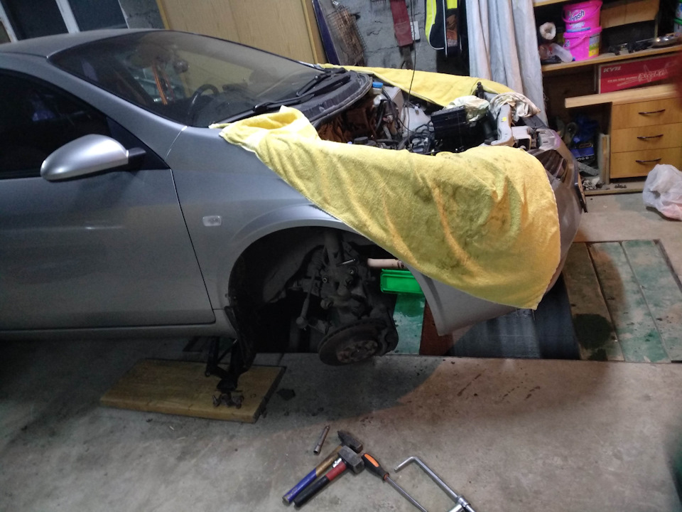 Замена двигателя QG18DE 1.8л Nissan Primera P12, Ниссан Примера Р12 без ...