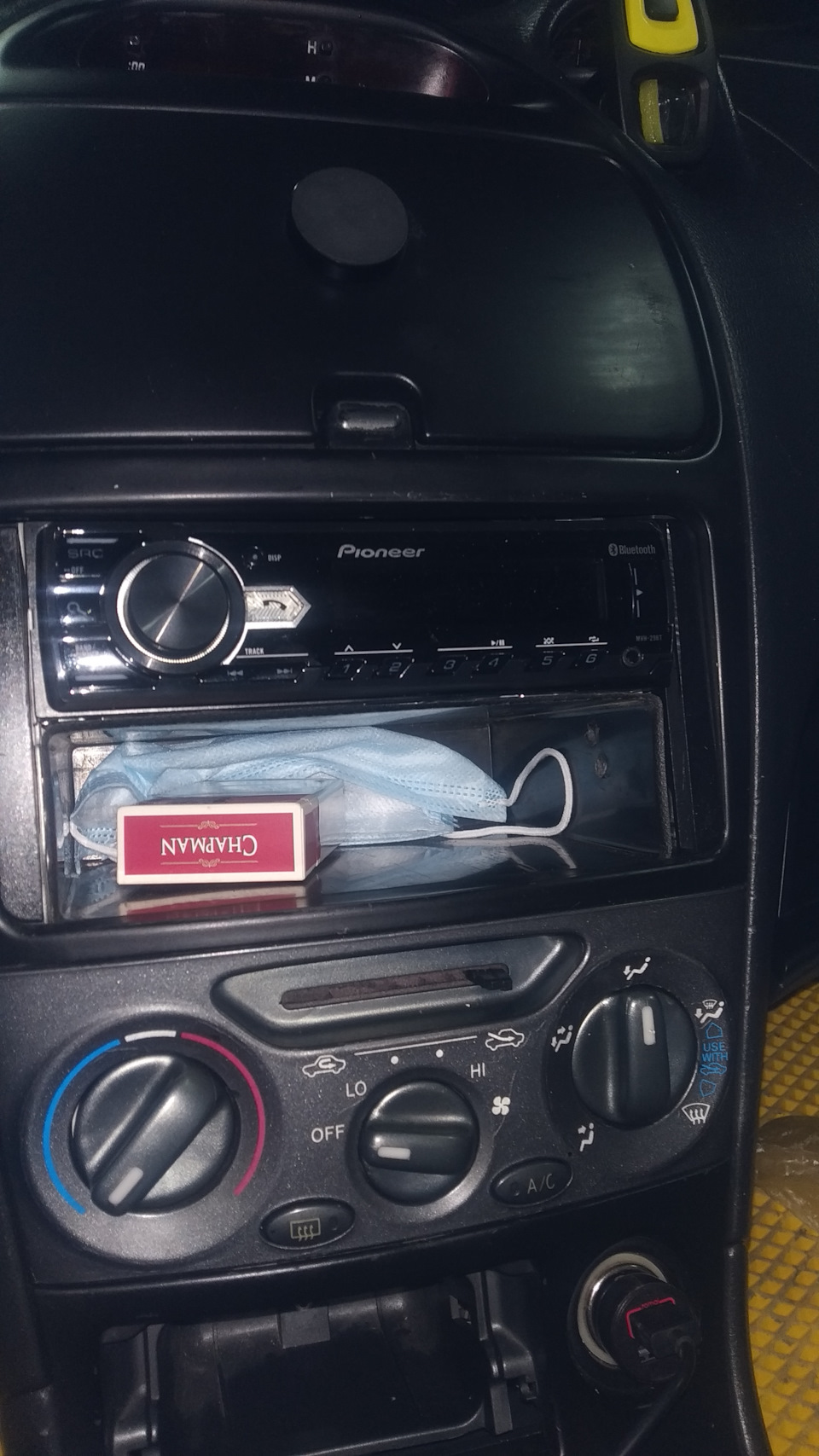 52. Автомагнитола PIONEER MVH-29BT + Сабвуфер PIONEER TS-WX010A — Toyota  Celica (230), 1,8 л, 2003 года | автозвук | DRIVE2