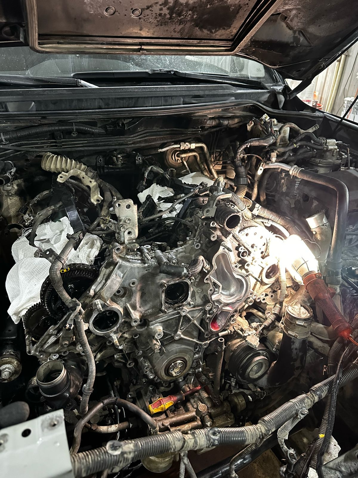 Алюминиевая стружка в поддоне двигателя. — Toyota Land Cruiser 200, 4,5 ...