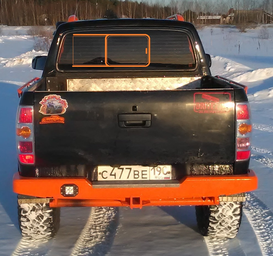 Сдвижная форточка на заднее стекло. Мысли ведущие к началу. — Mazda BT-50,  2,5 л, 2008 года | тюнинг | DRIVE2