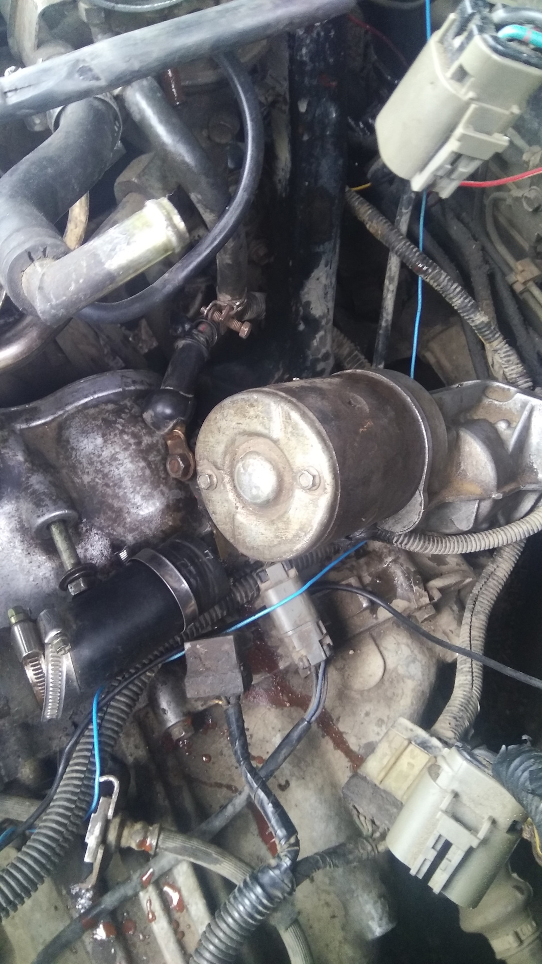 Как снять стартер на блюберде Замена стартера на двигле CA20E - Nissan Bluebird (U11), 2 л, 1990 года своими р