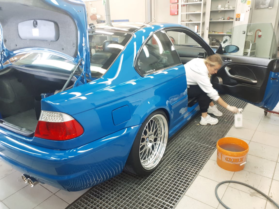 Химчистка + жидкий воск — BMW M3 Coupe (E46), 3,2 л, 2002 года | своими ...