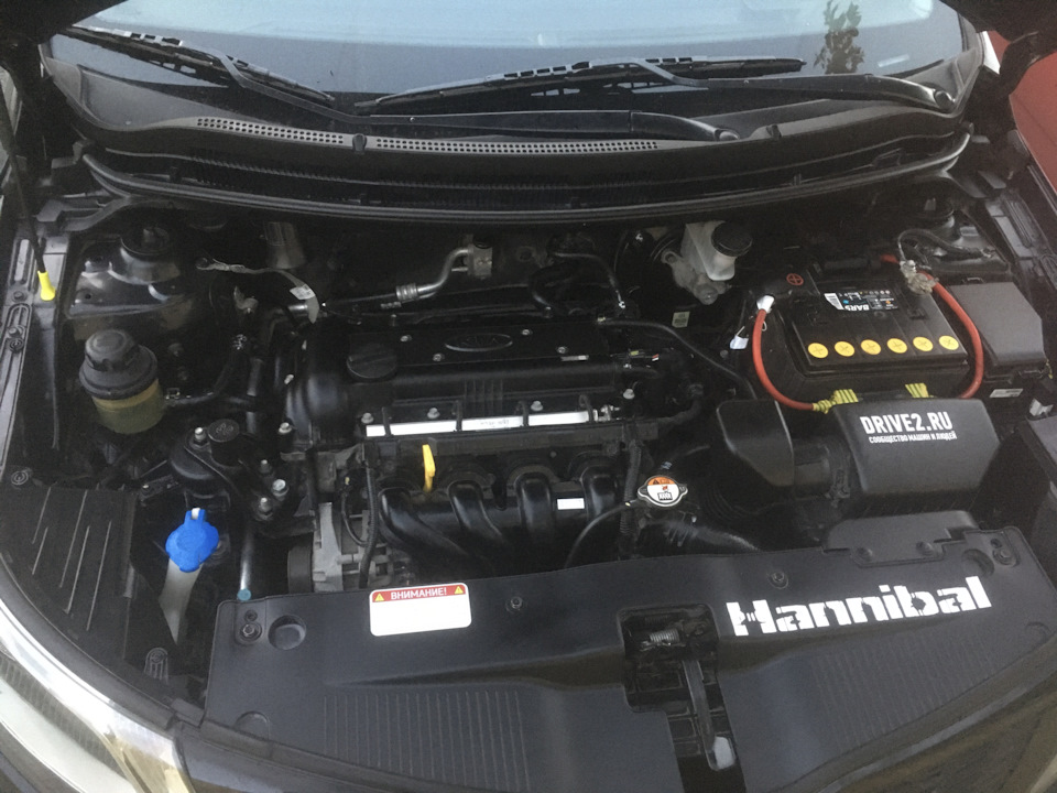 Помыл под капотом — KIA Rio (3G), 1,4 л, 2014 года | мойка | DRIVE2