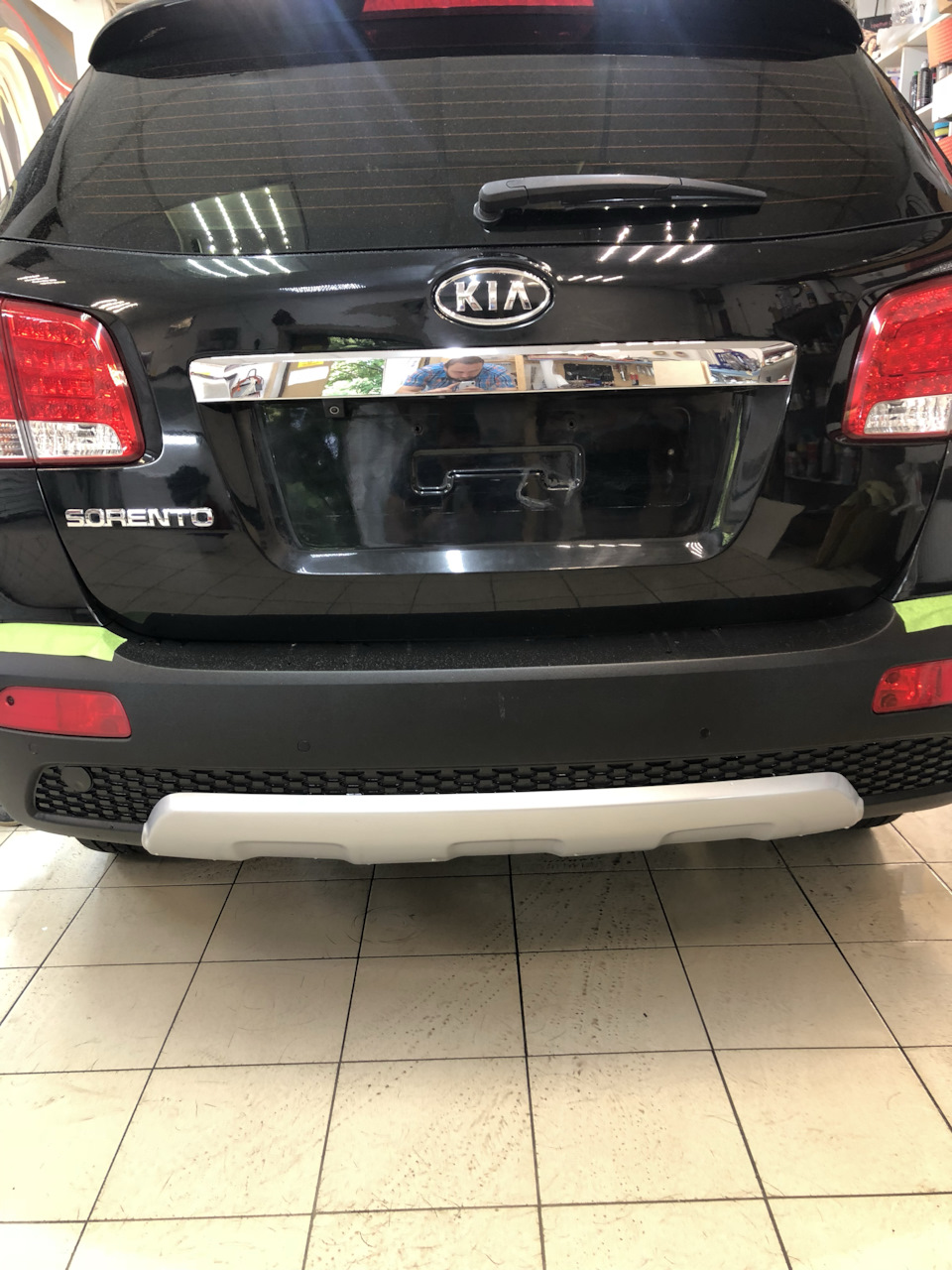 декоративные накладки на бампера — KIA Sorento (2G), 2,4 л, 2011 года ...
