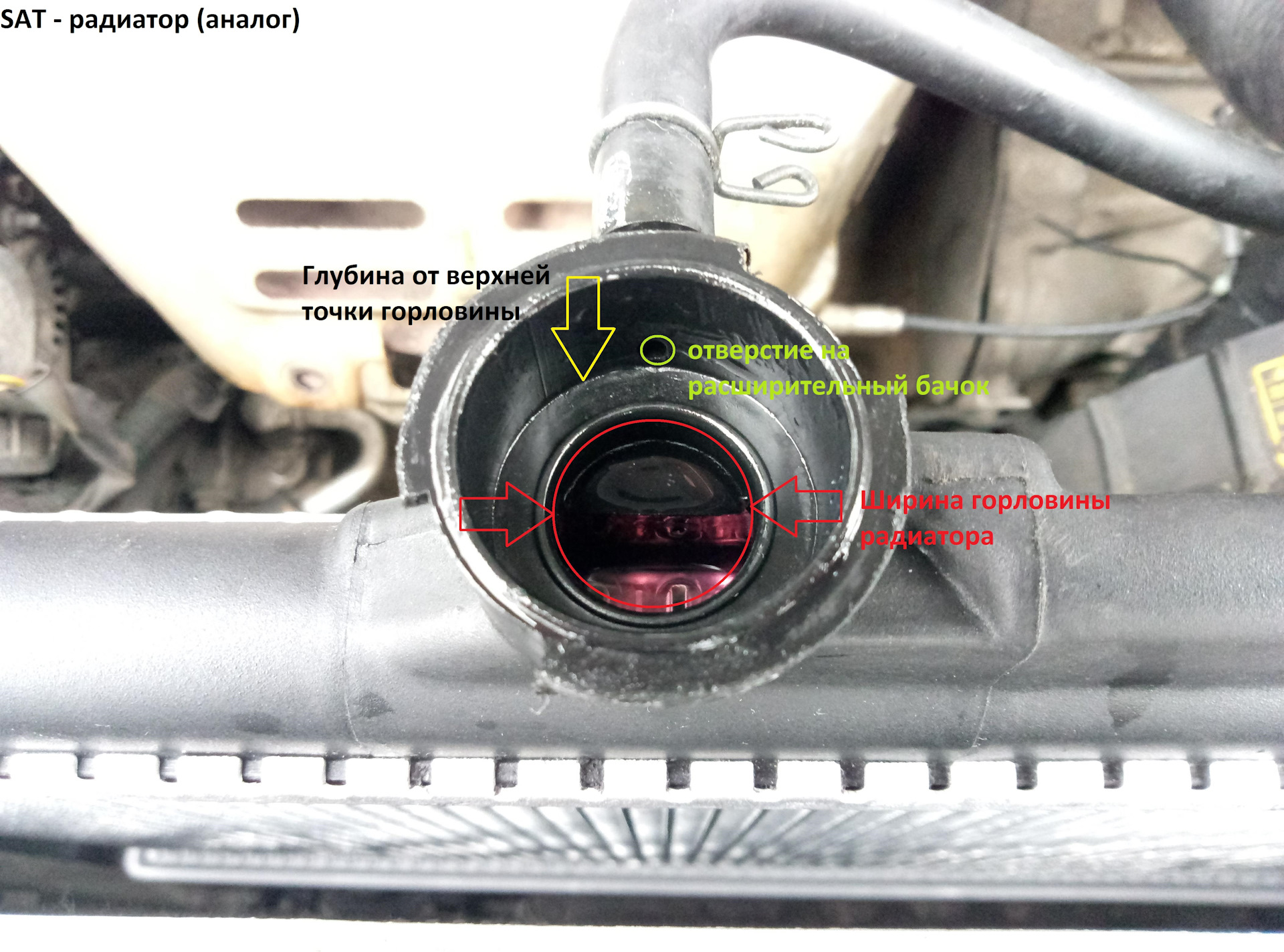 Заливная горловина радиатора Тойота 150