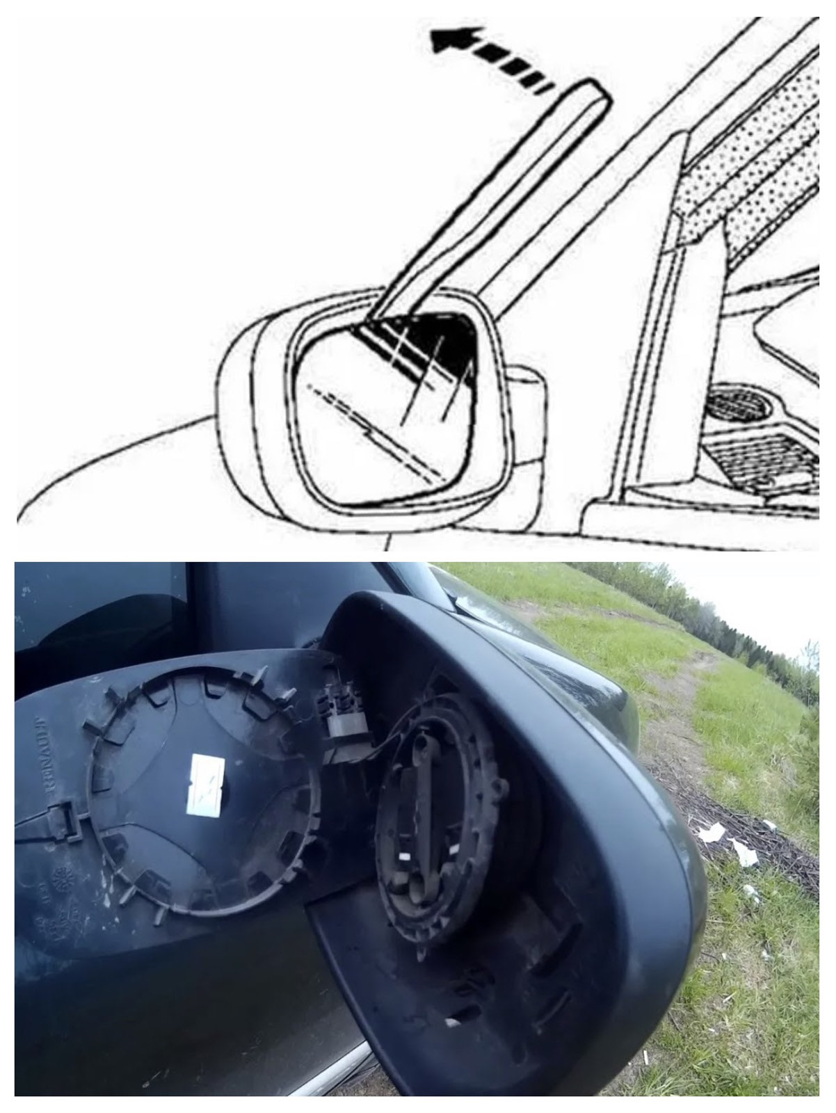 Ремонт зеркала - Renault Megane II, 1,6 л, 2008 года своими руками DRIVE2