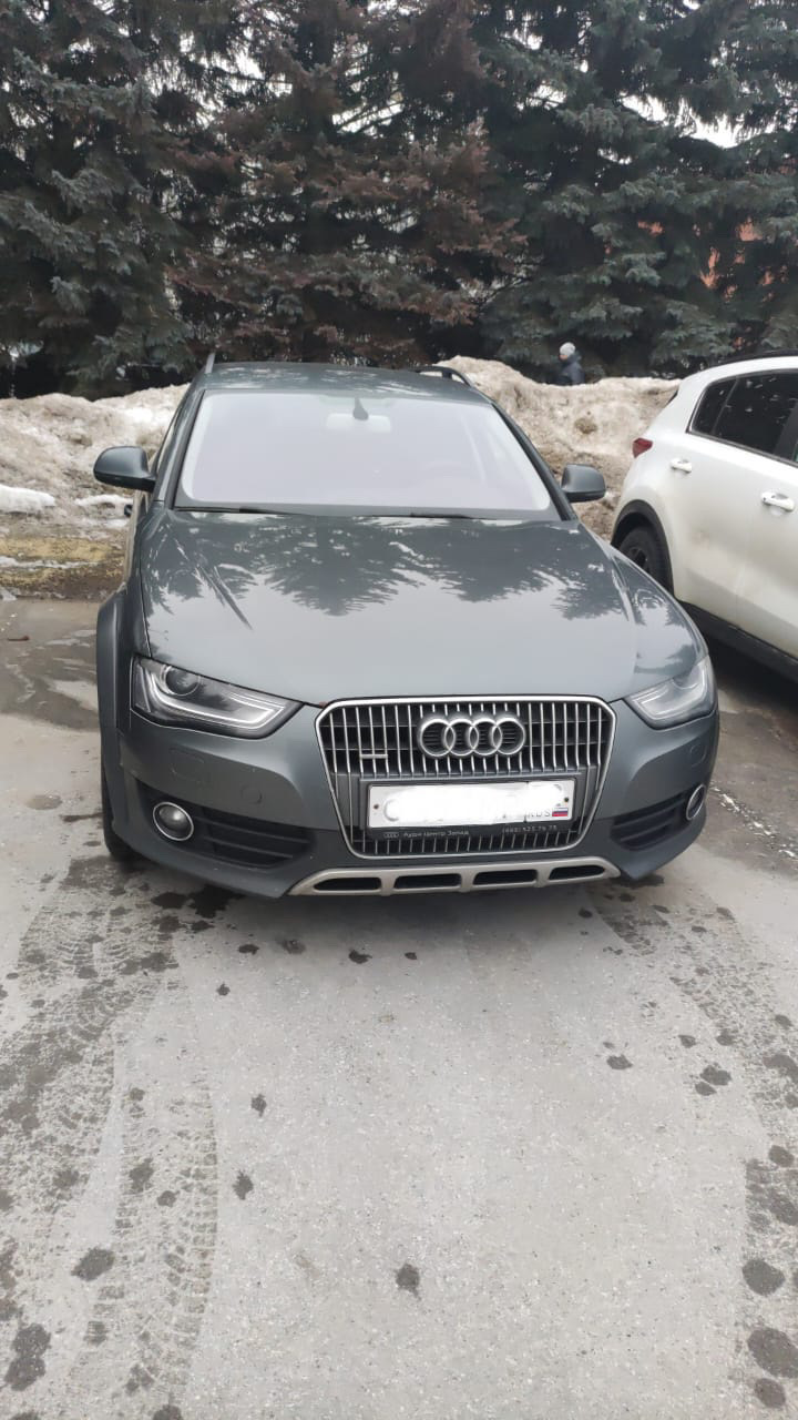 Антихром решетки радиатора. — Audi A4 Allroad (B8), 2 л, 2014 года ...