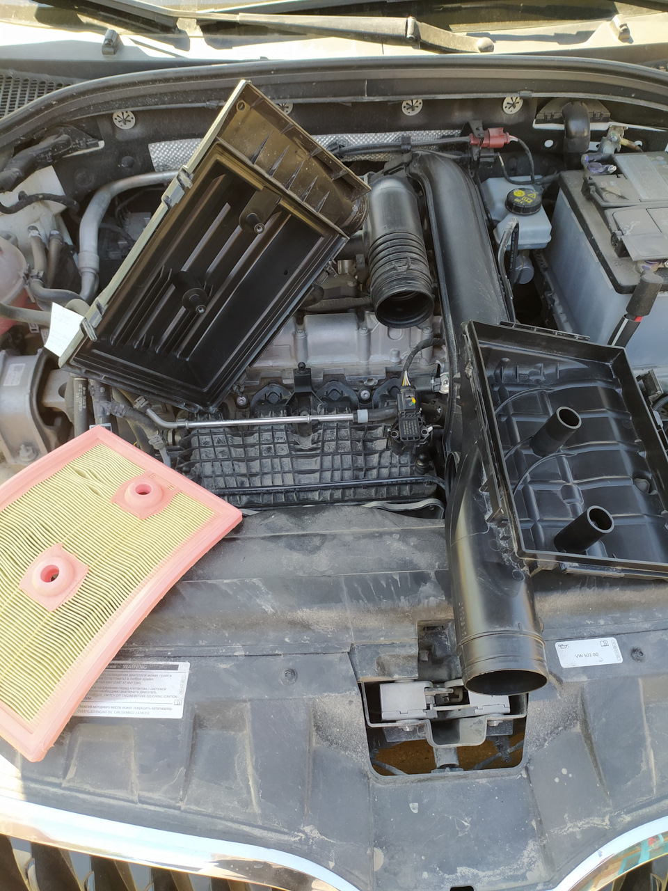 Добрался до самого фильтрующего элемента) — Skoda Octavia A7 Mk3