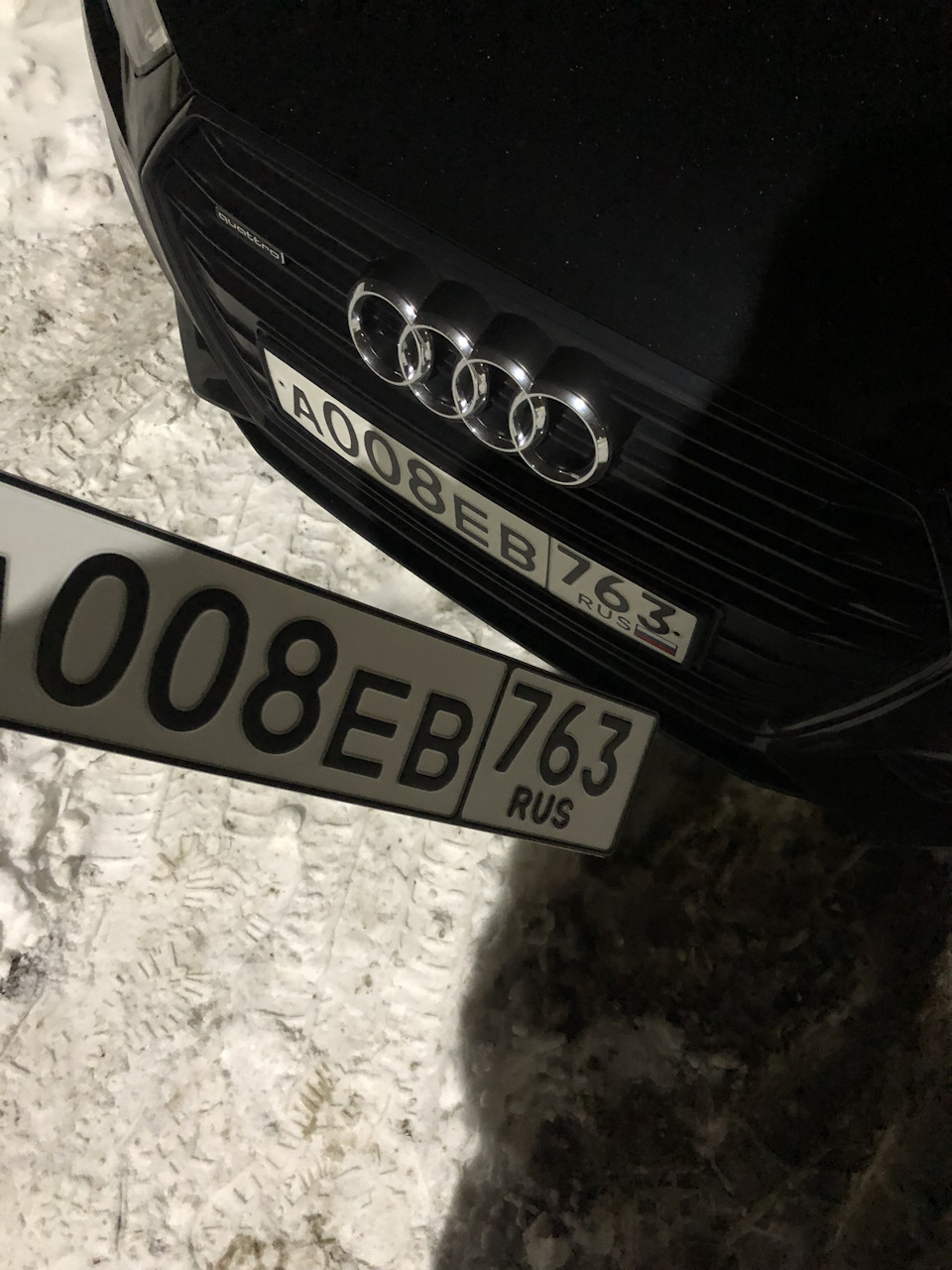 Замена ГРЗ — Audi A4 (B9), 2 л, 2017 года | аксессуары | DRIVE2