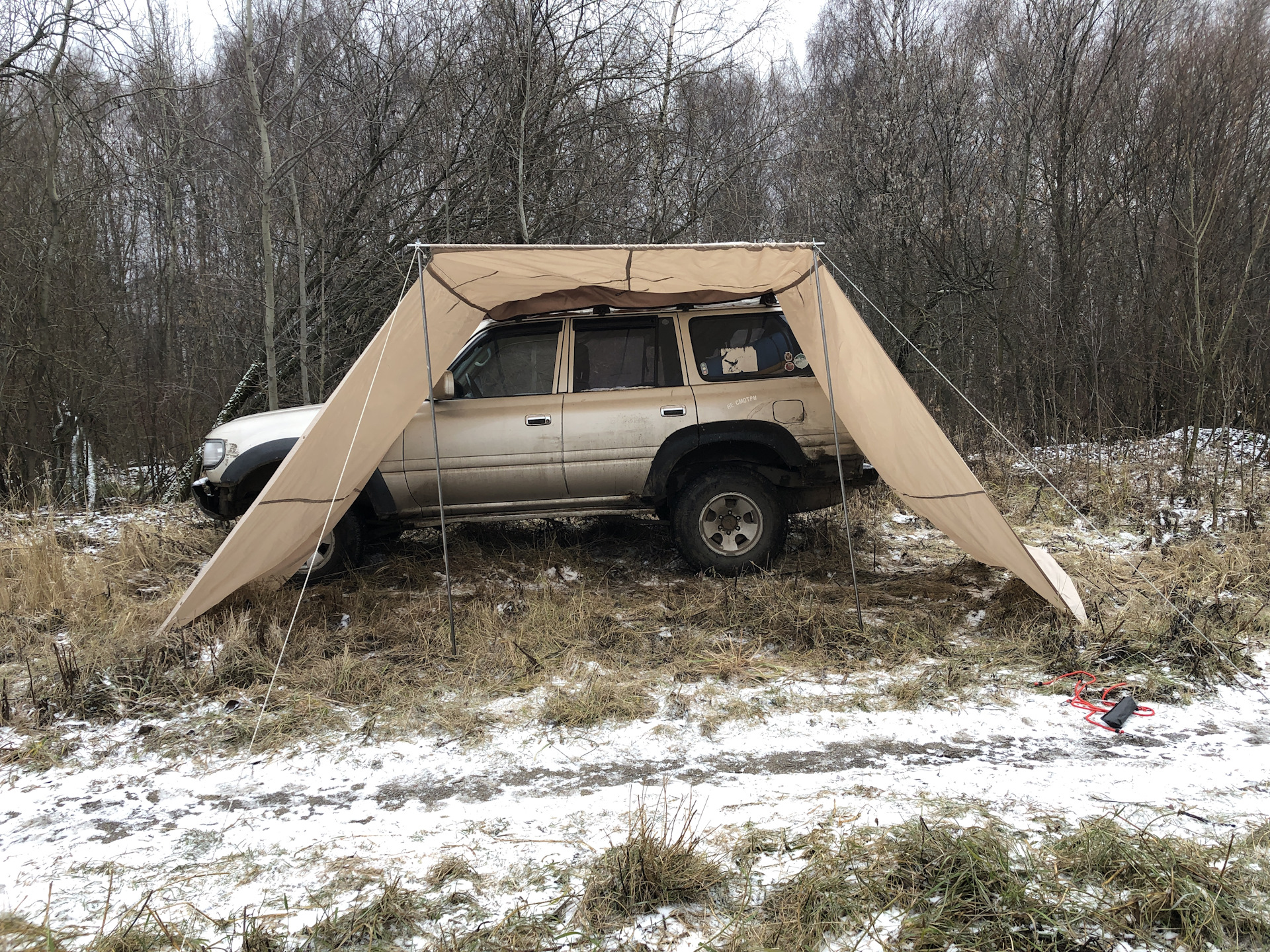 Тент-маркиза своими руками. Анонс на 20-й год — Toyota Land Cruiser 80, 4,2  л, 1993 года | своими руками | DRIVE2