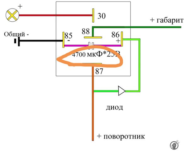 Подключить повороты. Американские поворотники ВАЗ 2114 через реле. Схема подключения американок через реле на ВАЗ 2114. Схема подключения американок через 5 контактное реле. Схема американок через 5 контактное реле.