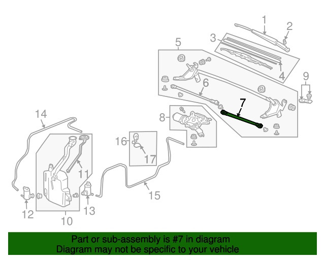 76540SCVA01 Тяга дворника Honda | Запчасти на DRIVE2