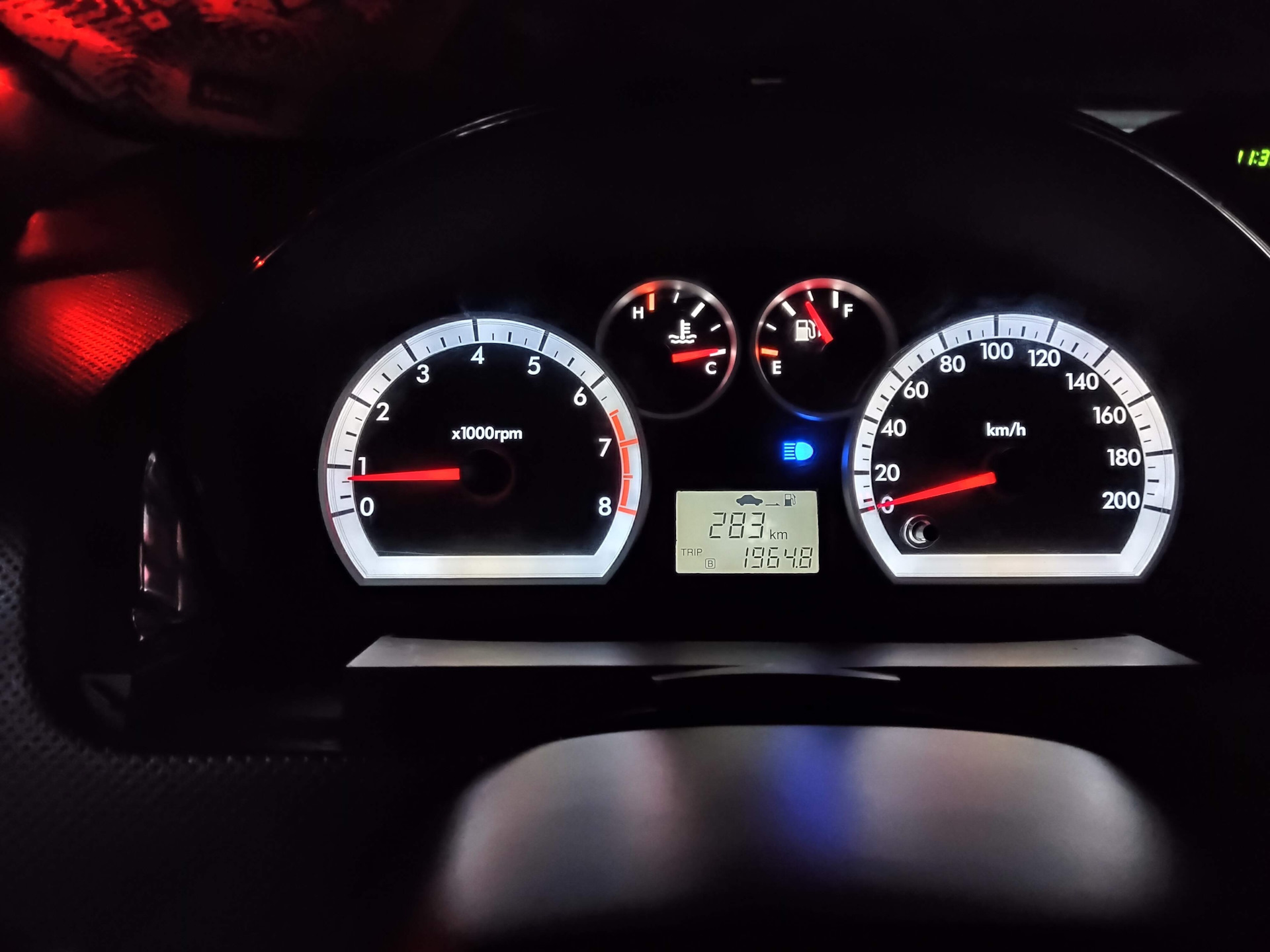 подсветка приборов авео