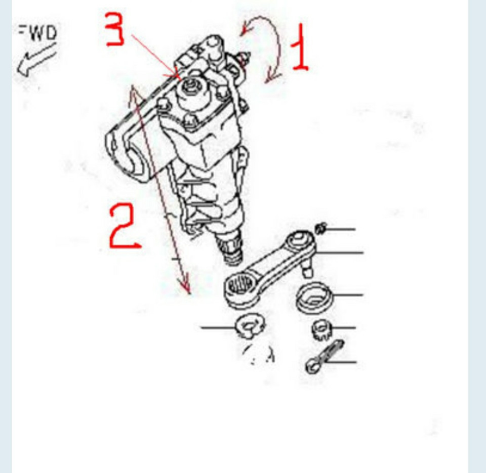 Вертикальный люфт рулевого редуктора — Mitsubishi Pajero Sport (1G), 3 ...