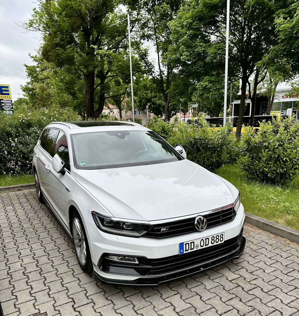 Обычное зеленое стекло до замены — Volkswagen Passat Variant (B8)