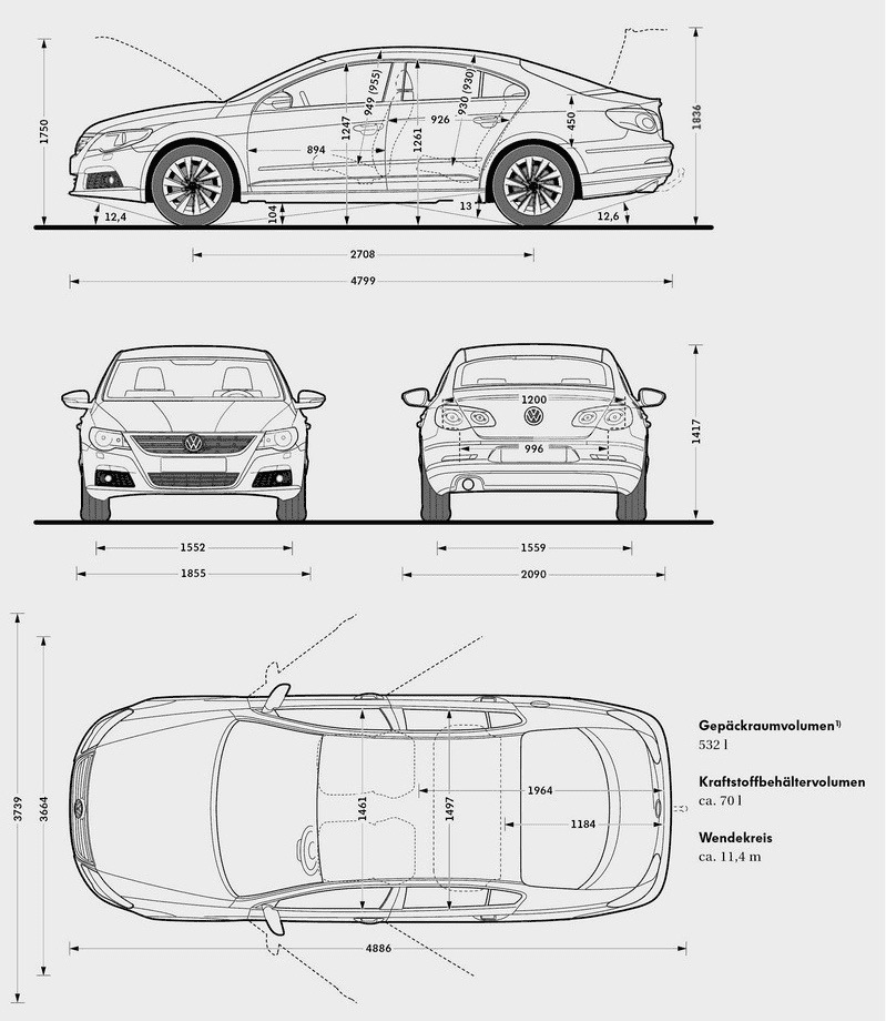 Пассат габариты. Габариты Фольксваген Пассат СС 2013. Габариты Пассат СС 2014. Пассат СС 2011 габариты. Колесная база Пассат СС.