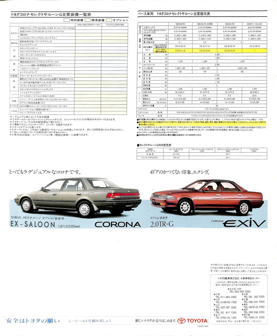 Toyota corona 170, 1990 — 1991(1992) — статья по заимствована с Японского  сайта — Toyota Corona (T170), 1,6 л, 1989 года | другое | DRIVE2